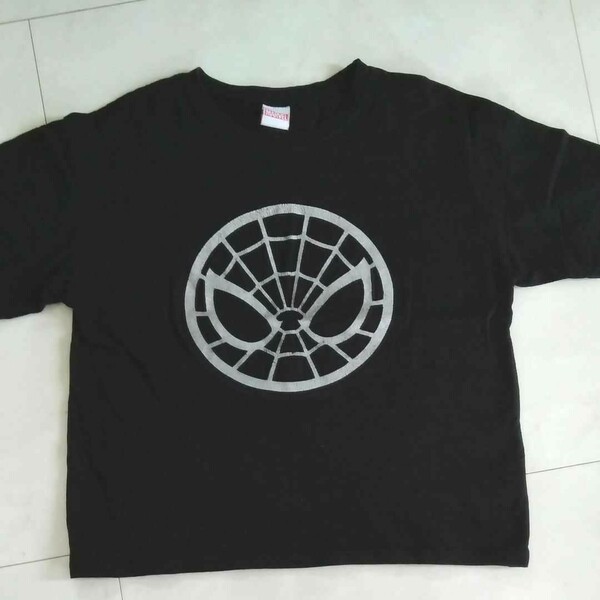 160　マーベルジュニア　スパイダーマンTシャツ　黒