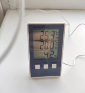 温度計　湿度計　測定　デジタル　LCDメーター　屋内　屋外　C / F最大最小値