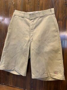 J652TC メンズ パンツ Dickies ディッキーズ ショート ショーツ ハーフ ベージュ ワーク アメカジ 夏 / 約W32 送料520円