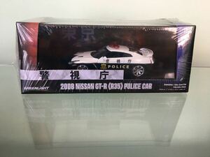 送料無料　1/43 日産　GT-R R35 ポリスカー　パトロールカー　ミニカー　グリーンライト　GREENLIGHT NISSAN POLICE CAR パトカー