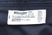 【送料無料】ラングラー ランチャー スラックス ブーツカット パンツ スタプレ ネイビー 紺色 W36 Wrangler EZ0215_画像6