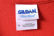 【送料無料】GILDAN サンタクロース プリント ビッグサイズ Tシャツ クリスマス メンズXL ギルダン 赤色 USA アメリカ古着 BB0161_画像4