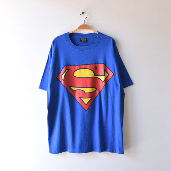 【送料無料】90S USA製 ヴィンテージ DCコミックス スーパーマン ロゴプリント Tシャツ 1997 メンズXL ビッグサイズ BB0178
