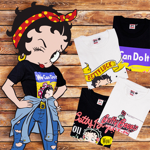 ベティちゃん Ｔシャツ ラック (S/M/L) 白 トランプ ダイス BETTYBOOP 男女兼用 グッズ アメカジ 西海岸風 インテリア アメリカン雑貨の画像3