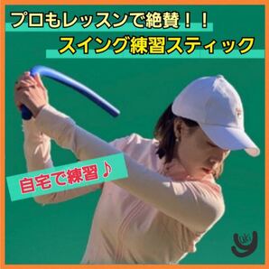 ゴルフ スイング スティック ブルー 青 練習 室内 ゴルフトレーニング 野球