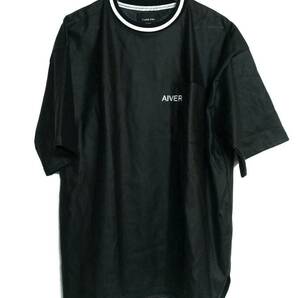 CASPER JOHN AIVER 七部袖 無地レイヤード L 黒 プルオーバーシャツ シャツ メンズ SHAREEF シャリーフ キャスパージョン アイバー