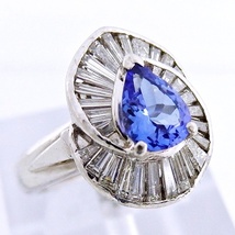 Pt900 ★リング 指輪 タンザナイト1.418ct ◇ダイヤモンド0.950ct ●11号 ■ソーティング付き 【中古】 /s20664_画像1