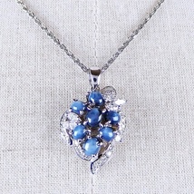 Pt900/850 ★ネックレス スターサファイア3.77ct ◇ダイヤモンド0.57ct ●最長44cm ■ソーティング付き 【中古】 /33264 /10018864_画像1