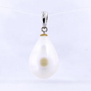  free shipping! Pt900 * necklace pendant top # pearl 9.28mm 6 month birthday [ used ] /10021139