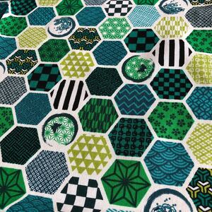 和柄シーチング生地 ハギレ 生地幅×100
