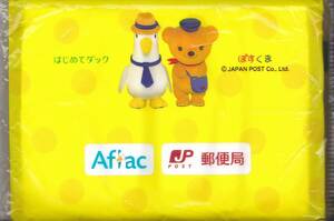 【新品】【非売品】日本郵政(郵便局) Aflac（アフラック）　はじめてダック ぽすくま◆ポケットティッシュ