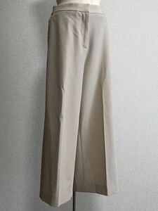 ...! beautiful goods Onward . mountain icb made in Japan wide pants bottoms beige size 4 / 9 number lady's OL commuting business for office 