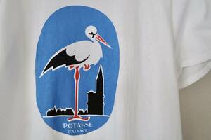 DEADSTOCK 80'sフランス POTASSE D'ALSACE ポタッセ鉱山ロゴプリント コットンTシャツ イタリア製ボディ 表記XXL 実寸ML程度/ビンテージ