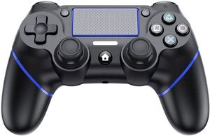 PS4 コントローラー 無線 Bluetooth接続 ワイヤレス コントローラー 振動機能 ゲームパット イヤホンジャック