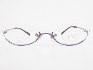 ∞【デッドストック】COUP DE CHANCE クードシャンス 眼鏡 メガネフレーム CC-1019 52[]17-131 メタル アンダーリム パープル 日本製 □H8
