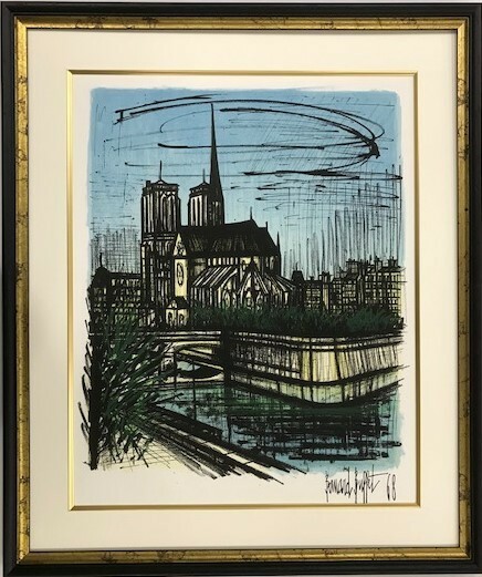 【特価】　≪　　ベルナール 　ビュッフェ　　≫　　オリジナル リトグラフ【石版画】　LE JARDIN DE L'EVECHE 　1968年　BERNARD　 BUFFET