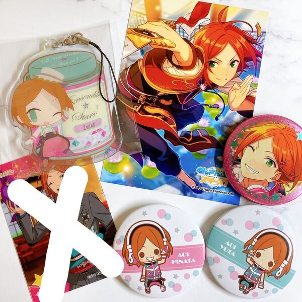 あんさんぶるスターズ あんスタ 2wink 5点セット 缶バッジ ブロマイド カード