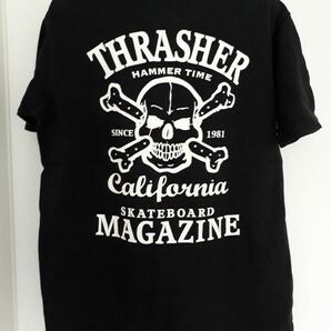 【送料無料】THRASHER スラッシャー 半袖ポロシャツ 着丈63cm 身幅49cm ブラックの画像2