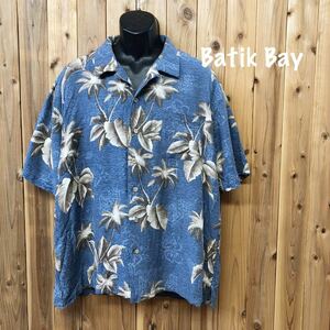 Batik Bay／アロハシャツ 開襟シャツ ハワイアンシャツ 半袖シャツ ボタニカル柄 パームツリー リーフ柄 総柄 アメカジ メンズ USA古着