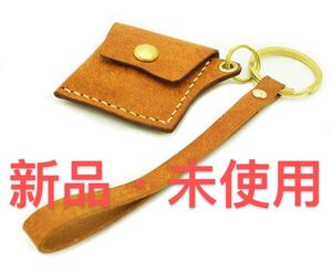 キーホルダー 本革 キーケース ストラップ AirTag コイン型edy フェリカ QUICPAY ICチップ 新品・未使用