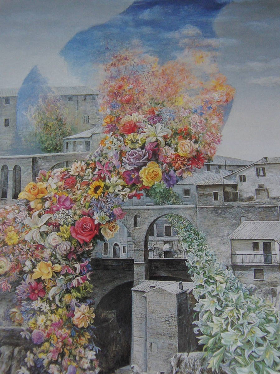 Eiko Hirata, Der Tag, an dem die Blumen fallen, Seltenes Kunstbuch, Kommt mit einem neuen hochwertigen Rahmen, In guter Kondition, Kostenloser Versand, Malerei, Ölgemälde, Natur, Landschaftsmalerei