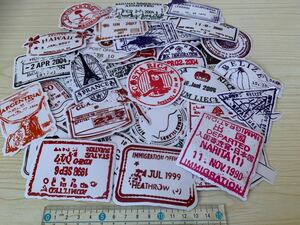 世界各国消印ステッカー50枚セット!防水仕様!