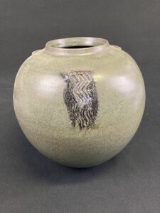 【1611】花瓶　壺　在銘あり 和風雑貨 和小物 床の間 つぼ 美品　インテリア フラワーベース