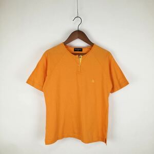 Красота Munsingwear Mansing носить с коротким рукавом T -Fish Orange Orange Logo Emelcodery M Size Henry Neck