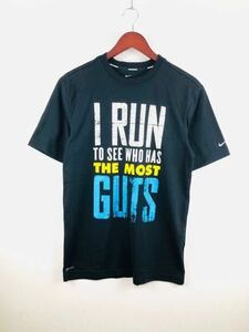 大きいサイズ NIKE ナイキ メンズ 半袖 プリントTシャツ ブラック Lサイズ スポーツ ランニング プラクティスウェア ドライフィット