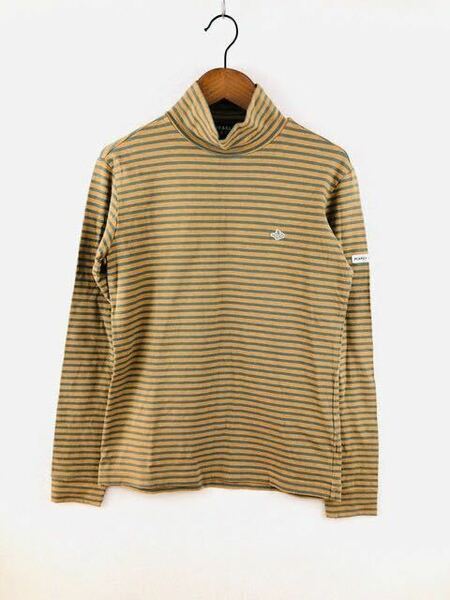 PEARLY GATES パーリーゲイツ レディース 長袖 Tシャツ ボーダー Sサイズ相当 ゴルフ golf ハイネック ストレッチ カットソー 防寒