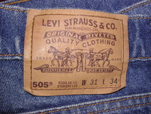 95年 USA製 リーバイス オレンジタブ Levis 505 デニムパンツ 31/34 vintage old 501 ジーンズ 90s_画像6