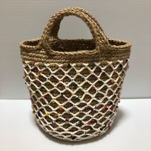 トートバッグ☆かごバッグ☆マルシェバッグ☆春夏バッグ☆麻紐バッグ☆ハンドメイド☆b-86