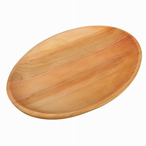 sawo wood wooden tray oval 35X25[ wooden tray tree. O-Bon wood tray case tea ..]YSA-040379