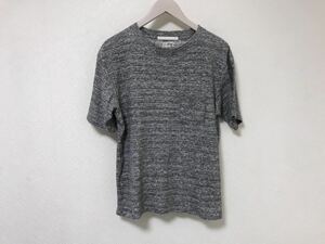 美品本物ジャーナルスタンダードJOUNALSTANDARDホームステッドコットン半袖Tシャツグレーホワイト旅行トラベルビジネスメンズ日本製S