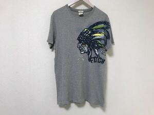 本物アバクロアンドフィッチabercrobie&fitchコットン刺繍加工半袖Tシャツグレー旅行トラベルビジネスメンズXL