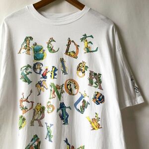 94年 カエル アルファベット Tシャツ XL 白 USA製 ビンテージ 90s 90年代 蛙 かえる フロッグ アメリカ製 オリジナル ヴィンテージ