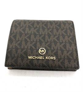  ultimate beautiful goods * Michael Kors MICHAEL KORS*2. folding purse dark brown wallet 