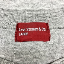 LEVI'S LIVI STRAUSS ＆CO. リーバイス L メンズ Tシャツ カットソー ロゴプリント タイガー 虎 トラ 丸首 半袖 綿100% ヘザーグレー_画像3