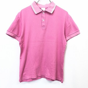 UNITED ARROWS BLUE LABEL ユナイテッドアローズ ブルーレーベル S メンズ 男性 ポロシャツ カットソー 半袖 日本製 綿100% ピンク