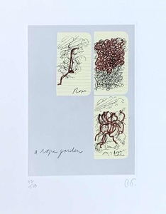 クレス・オルデンバーグ (Claes Oldenburg) 　”NOTES IN HAND” リトグラフ サイン 額装 C