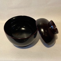 越前漆器■越前塗　吸物椀 京型　溜内黒【1客】★国産★■天然木・本漆■【新品】_画像3