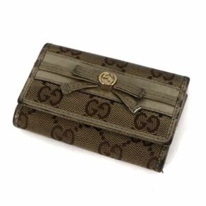 GUCCI　グッチ　6連キーケース　キャンバス　GG柄　257007.0416