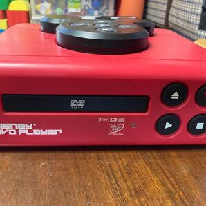 ミッキーマウス DVDプレイヤー かわいい ディズニーレッド リモコン付き DVDプレーヤー