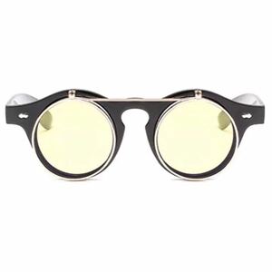  Vintage clip-on style sunglasses 39mm yellow inspection TARTta-toSHURONshu long AOboshu rom B&L glasses glasses 50s