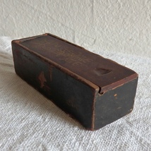 アンティーク スライド蓋 木製 塗 小箱 木箱 時代物 古道具 レトロ ヴィンテージ_画像5