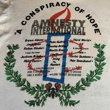 80s AMNESTY INTERNATIONAL PRINTED Tee ヴィンテージ ビンテージ プリントTシャツ ロックTシャツ バンドTシャツ アメカジ 70s 送料無料_画像6