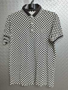 スカパンクモッズスタイルFRED PERRY白黒チェッカーデザインポロシャツ
