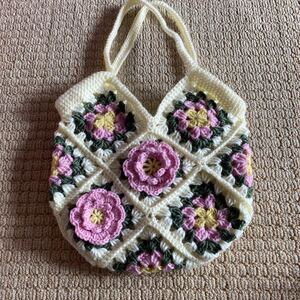 かぎ針編み ハンドメイド トートバッグ