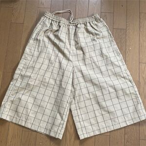 ガウチョパンツ ハーフパンツ チェック柄