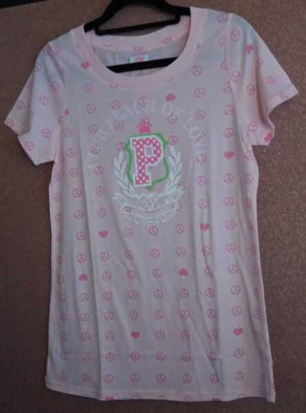 新品タグ付き　ピーチジョン　CLUB PEACH　Tシャツ　ピンク　Lサイズ